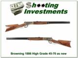 Browning 1886 Hi-Grade 45-70 Montana 26in Octagonal as new! - 1 of 4