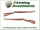 Winchester 1885 Low Wall 22 Short Musket 1919 - 1 of 4