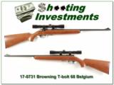 Browning Belgium T-bolt with scope Exc Cond! - 1 of 4