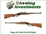 Ruger No. 1 416 Rigby early Red Pad Exc! - 1 of 4