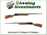 Browning A5 70 Belgium 12 Magnum 32in F full LH safety - 1 of 4