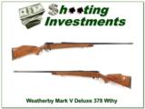 Weatherby Mark V Deluxe 378 Wthy Mag Exc Cond! - 1 of 4