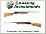 Browning A5 20 Gauge 66 Belgium Round Knob VR - 1 of 4