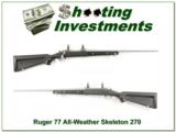 Ruger Mark II All-Weather Stainless “Skeleton” 270 Exc Cond - 1 of 4