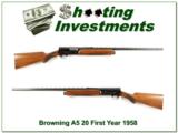 Browning A5 20 First Year 1958 Belgium Exc Cond! - 1 of 4