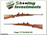 Ruger 77 Flat Bolt Red Pad pre-warning 243! - 1 of 4