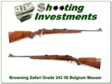 Browning Safari Grade 243 small ring Mauser 59 Belgium! - 1 of 4