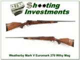 Weatherby Mark V Euromark 270 Wthy Mag - 1 of 4