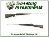 Browning A-Bolt LH Stainless Stalker BOSS 338 Win - 1 of 4
