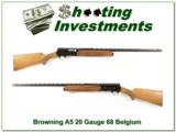 Browning A5 68 Belgium 20 Ga Unfired Mint! - 1 of 4