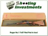 Ruger No.1 Sporter in 7x57 mm Red Pad in BOX! - 1 of 4