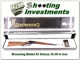 Browning Model 53 Deluxe 32-20 in box w/ Super Wood! - 1 of 4
