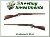Winchester Model 92 25-20 made in 1915 Exc Cond - 1 of 4