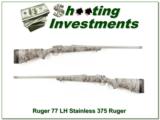 Ruger 77 Left Handed 375 Ruger unfired camo stainless - 1 of 4