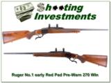 Ruger No.1 early pre-Warning Red Pad 270 Win - 1 of 4