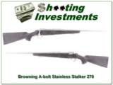 Browning A-bolt Stainless Stalker 270 Win Excellent! - 1 of 4