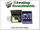 Glock Model 30 45 ACP in case 5 Magazines! - 1 of 4