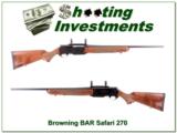 Browning BAR Safari 270 Win Exc Cond! - 1 of 4