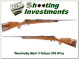 Weatherby Mark V Deluxe 270 Wthy Mag - 1 of 4