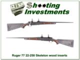 Ruger 77 22-250 Skeleton stock with wood inserts - 1 of 4
