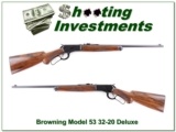 Browning Model 53 Deluxe 32-20 XX Wood Exc Cond! - 1 of 4