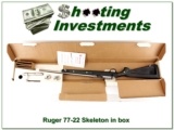 Ruger 77/22 22 LR Stainless All-Weather Skeleton Green Inserts ANIB! - 1 of 4