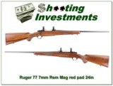 Ruger 77 Tang Safety Red Pad 7mm Rem Mag - 1 of 4