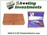 Smith & Wesson Model 27-2 rare 5in Polished Nickel - 1 of 4