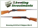 Browning A5 20 Ga 61 Belgium 26in IC VR - 1 of 4