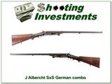 J Albercht SxS German Combo 16 Ga and 9.3x72 - 1 of 4