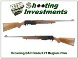 Browning BAR Grade II 71 Belgium 7mm Exc Cond - 1 of 4