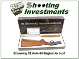 Browning 22 Auto 64 Belgium near new in box! - 1 of 4