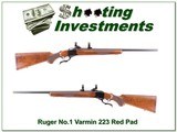 Ruger No.1 Varmint vintage Red Pad in 223 Remington - 1 of 4