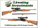 Remington 870 20 Gauge 2 barrels and scope! - 1 of 4