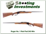 Ruger No.1 B Red Pad as new 243! - 1 of 4