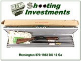 Remington 870 1982 Ducks Unlimited 12 Ga Mag NIC! - 1 of 4
