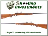 Ruger 77 Pre-Warning Red Pad 220 Swift Varmint! - 1 of 4