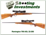 Remington 700 ADL 22-250 pressed checkering with scope - 1 of 4