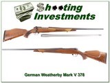 Weatherby Mark V German 378 with 2nd stainless 30-378 barrel - 1 of 4