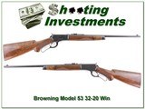 Browning Model 53 Deluxe 32-20 XX Wood Exc Cond! - 1 of 4