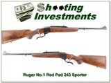 Ruger No.1 243 1A Light Sporter older Red Pad - 1 of 4