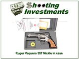 Ruger “old” Vaquero 4.75in Stainless 357 Mag in case - 1 of 4