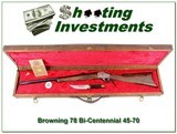 Browning Model 78 Bi-Centennial set 45-70 unfired in case! - 1 of 4