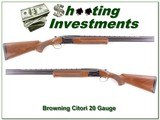 Browning Citori 20 Gauge 26in Invector barrel - 1 of 4