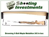 Browning X-bolt Maple Medallion 243 Win in box! - 1 of 4
