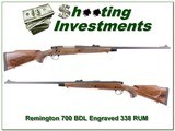 Remington 700 BDL Engraved 338 RUM Exc Cond - 1 of 4
