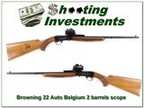 Browning 22 Auto 63 Belgium Blond w/ Jap barrel & Scope - 1 of 4