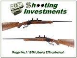Ruger No.1 1976 Liberty 270 Winchester collector! - 1 of 4