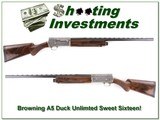 Browning A5 Ducks Unlimited Sweet Sixteen XX Wood! - 1 of 4