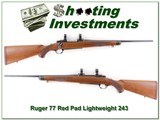 Ruger 77 Lightweight Red Pad 243 collector! - 1 of 4